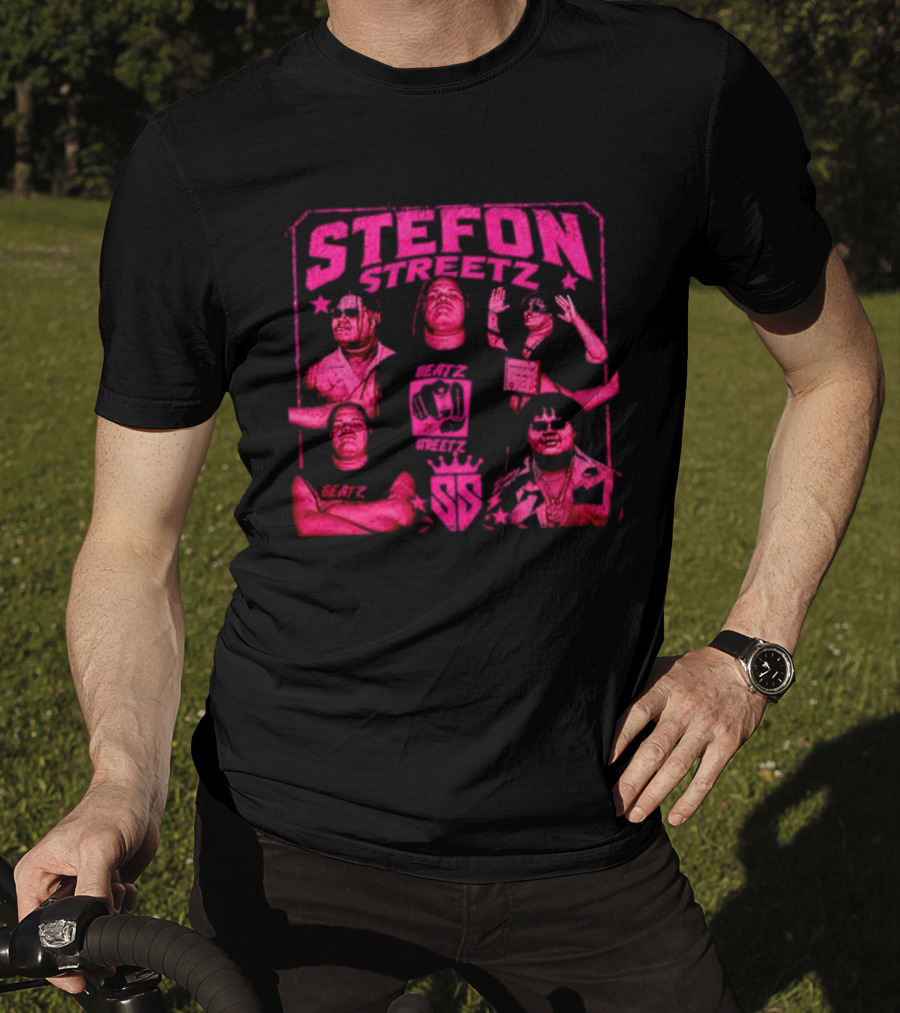 Stefon Streetz Pink Stars And Faces T-Shirt