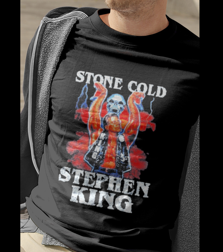 Stone Cold Stephen King 3 16 WWE Horror Scary Mashup T-Shirt