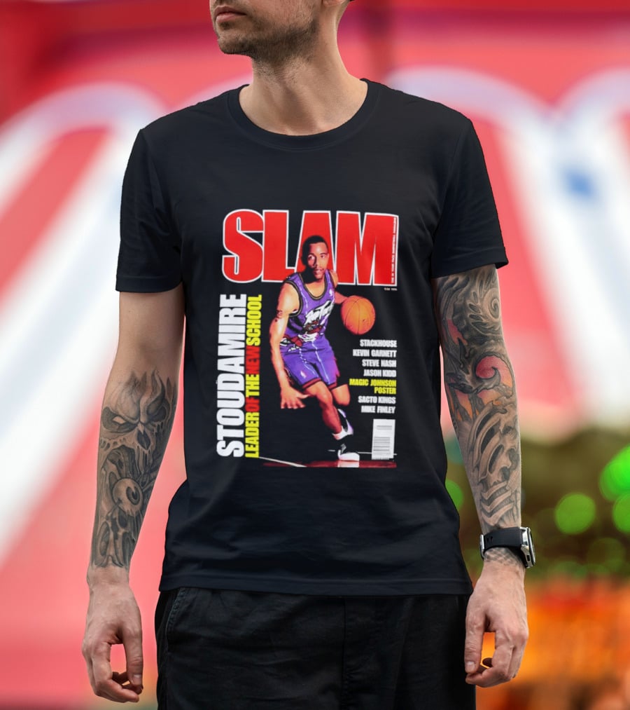 Slam Magazine May 1996 Stoudamire Leader Of The New School Raptors Championship Roster Fan Event T-Shirt