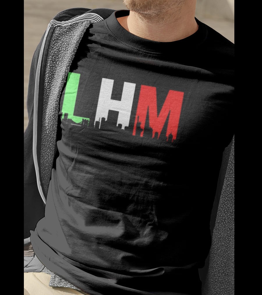 Stream Yvng Mobster LHM NYC Skyline Green White Red Drip Letters T-Shirt