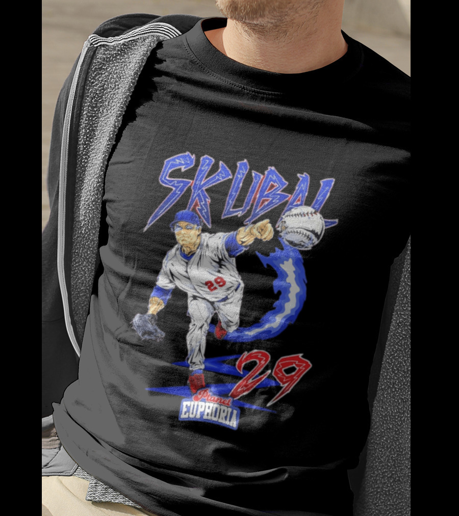 Tarik Skubal 29 Planet Euphoria Dodgers MLB Comic 2026 T-Shirt