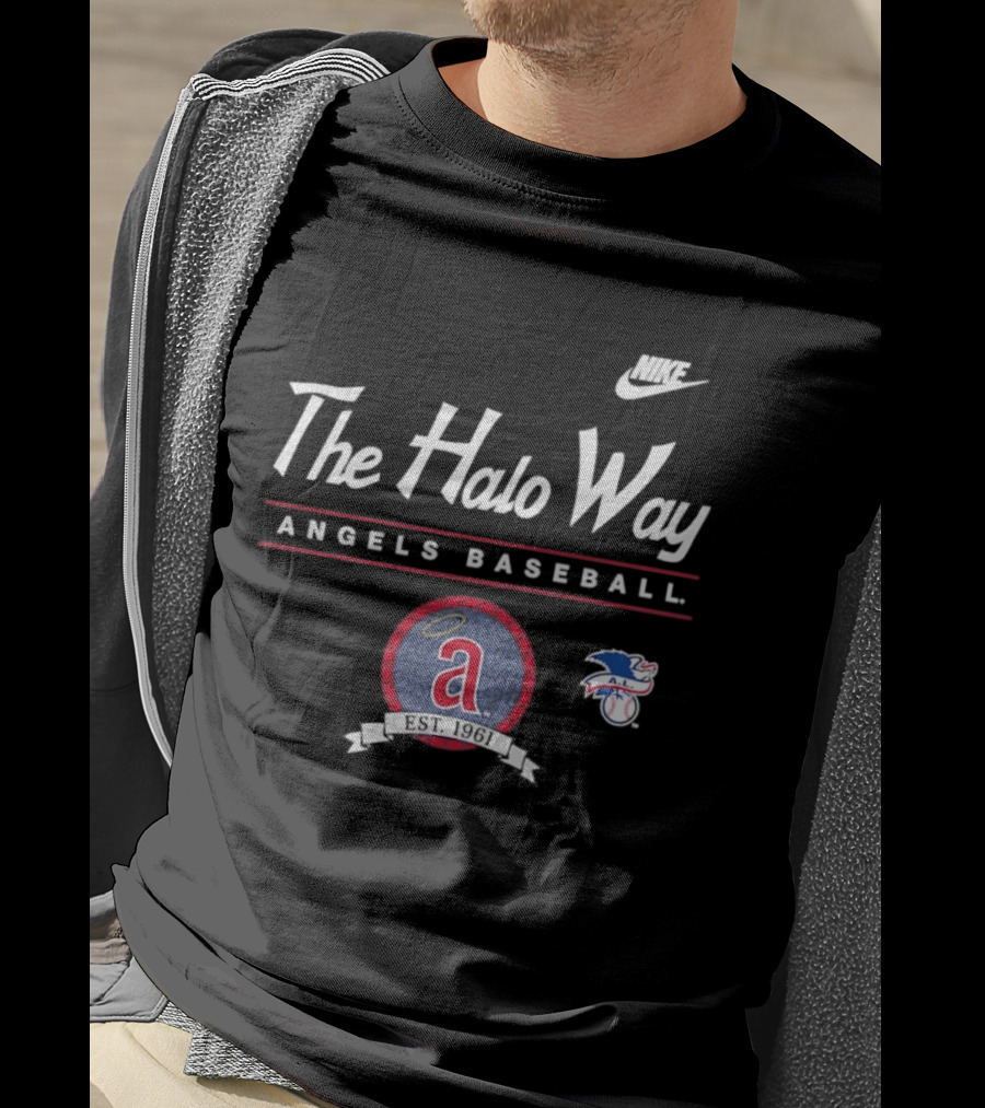 The Halo Way Angels Baseball Est 1961 MLB Nike A.L. T-Shirt