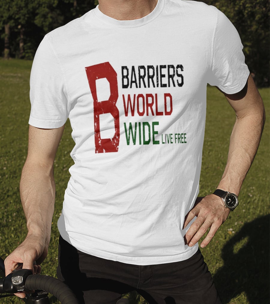 Barriers World Wide Live Free Streetwear Red Green T-Shirt