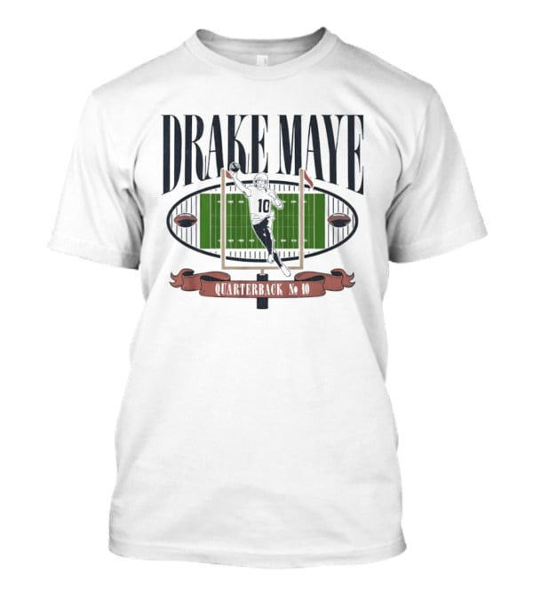 Drake Maye Quarterback No. 10 Football Gridiron Standouts T-Shirt