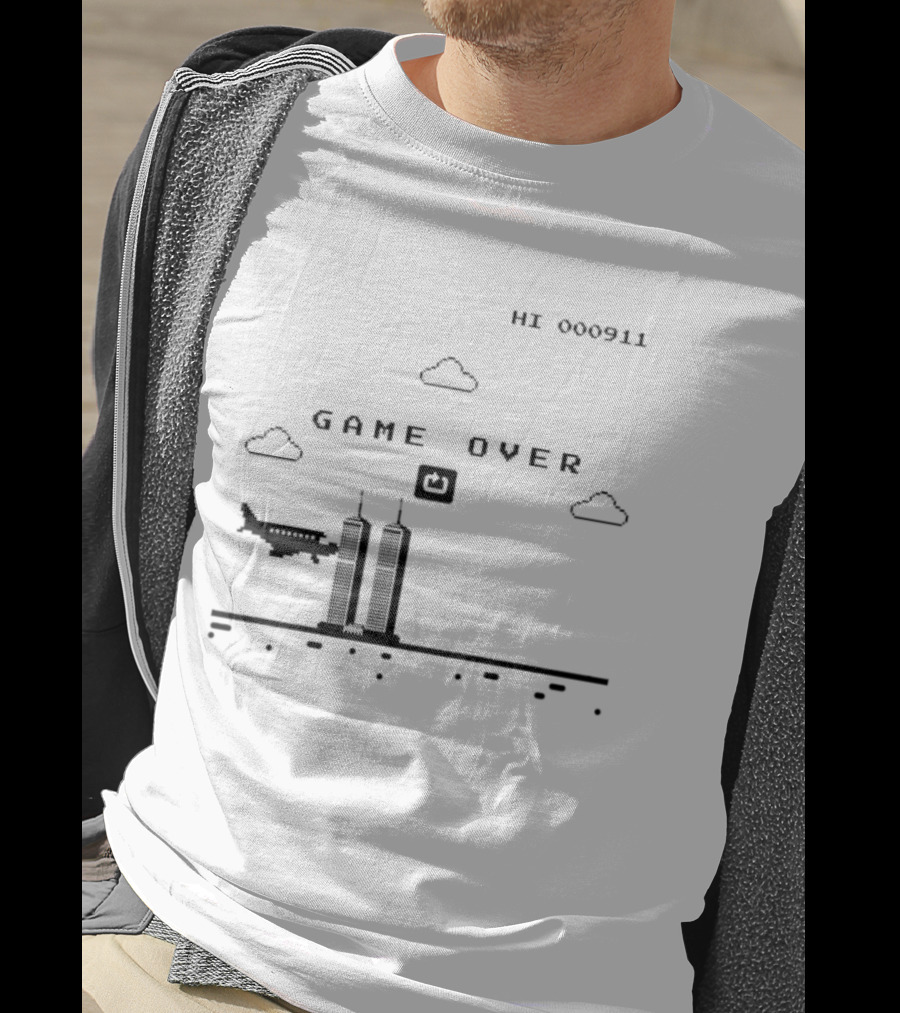 Game Over Hi 000911 Pixel 911 Twin Towers T-Shirt