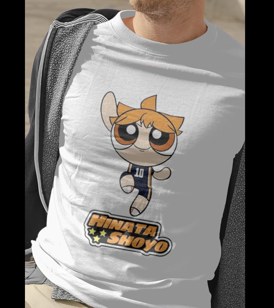 Hinata Shoyo Haikyuu Powerpuff Girls Crossover Anime Volleyball Player T-Shirt