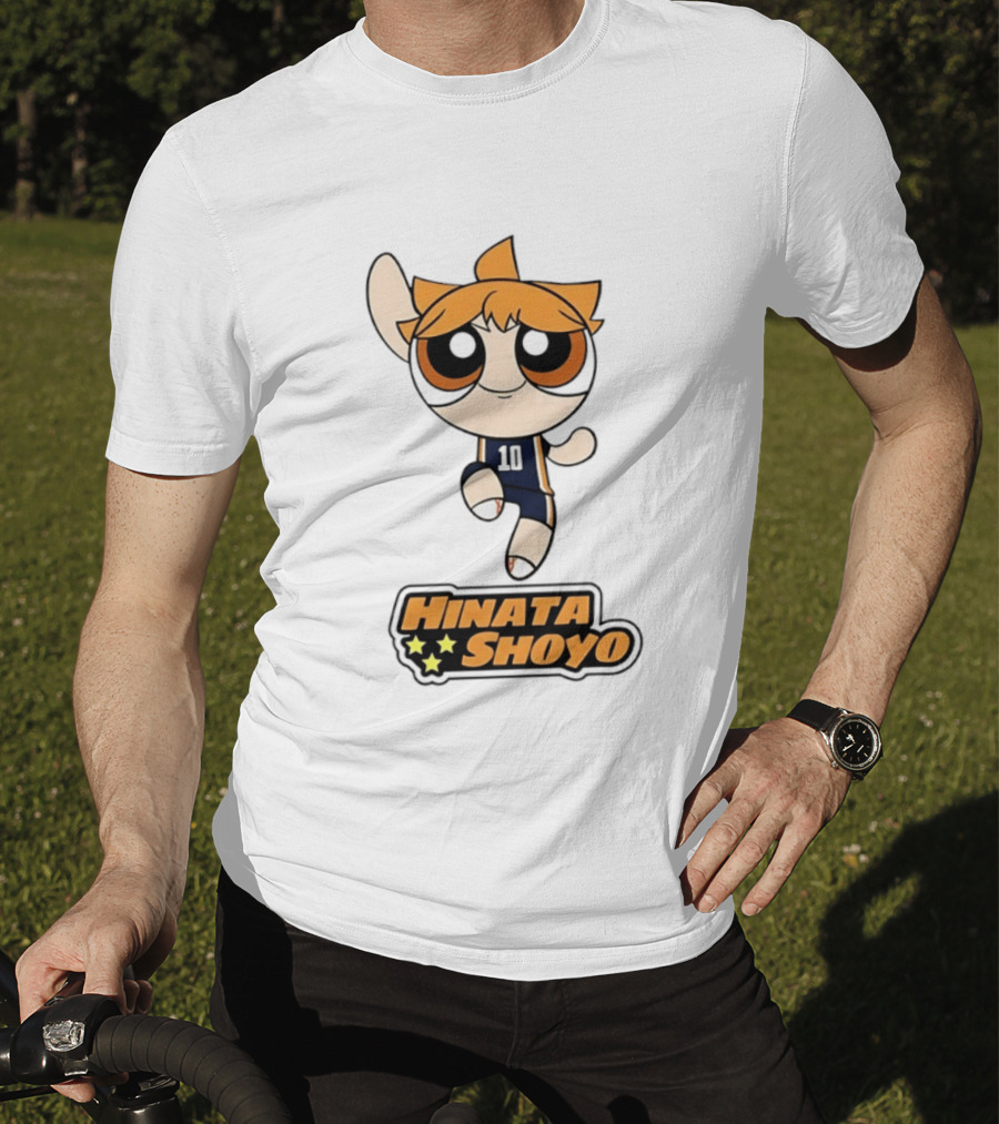 Hinata Shoyo Haikyuu Powerpuff Girls Crossover Anime Volleyball Player T-Shirt