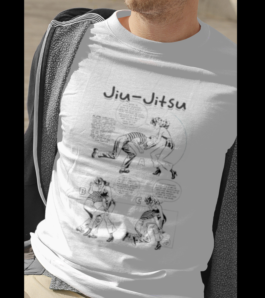 Jiu Jitsu Gentle Comic Strip Martial Arts Humor T-Shirt