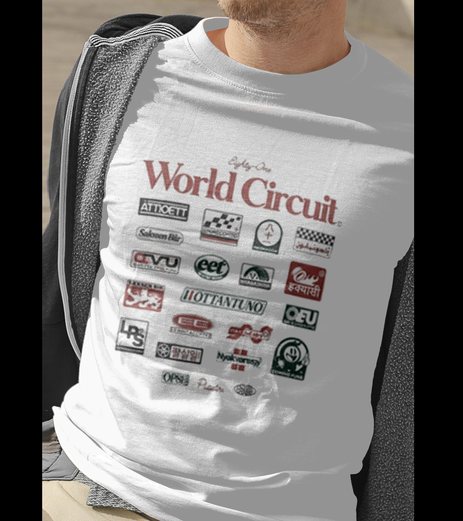 Racing Eighty One World Circuit Motorsport Track Icons Collection T-Shirt