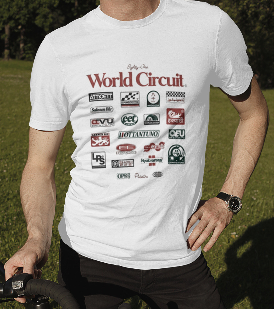 Racing Eighty One World Circuit Motorsport Track Icons Collection T-Shirt