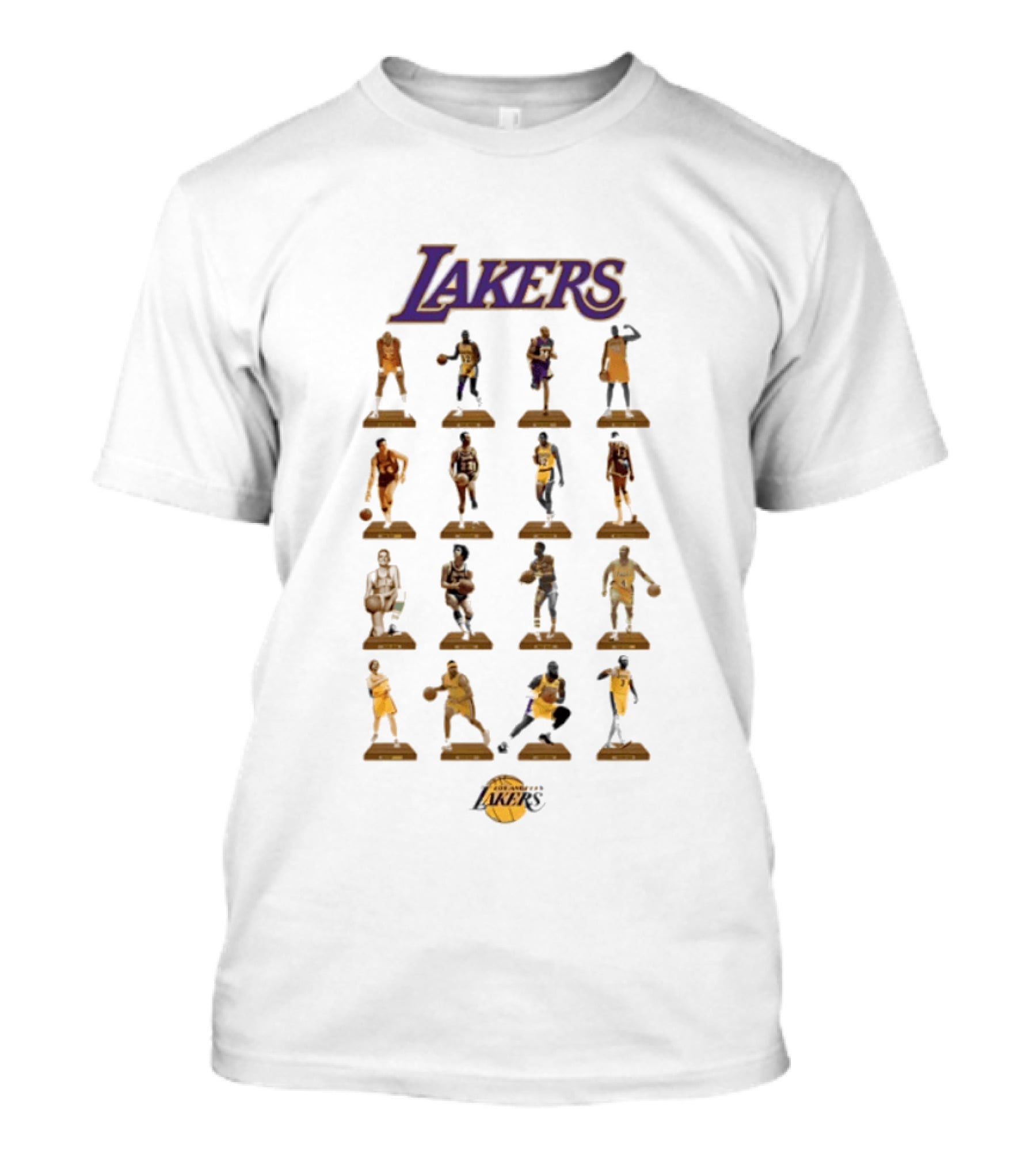 Lakers Basketball Legends Figurines Collectible Moment T-Shirt