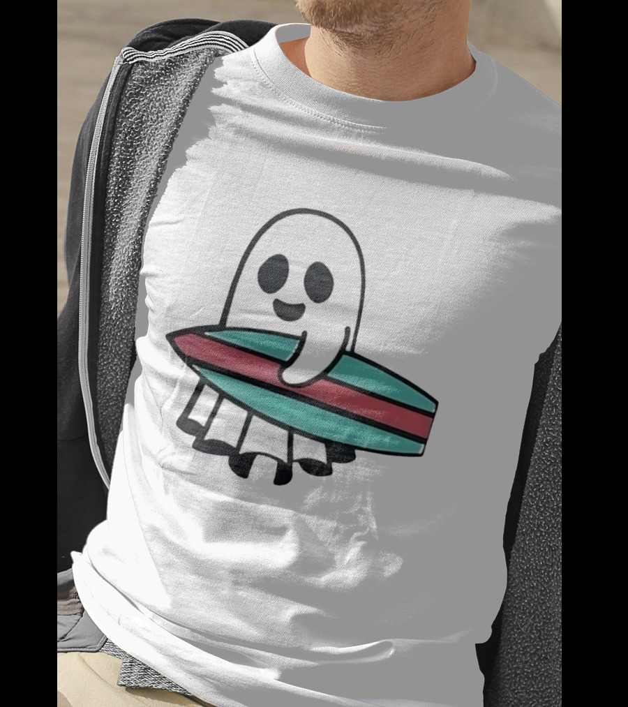 Ghost With Surfboard Adventure Surfing Ghost Fun T-Shirt