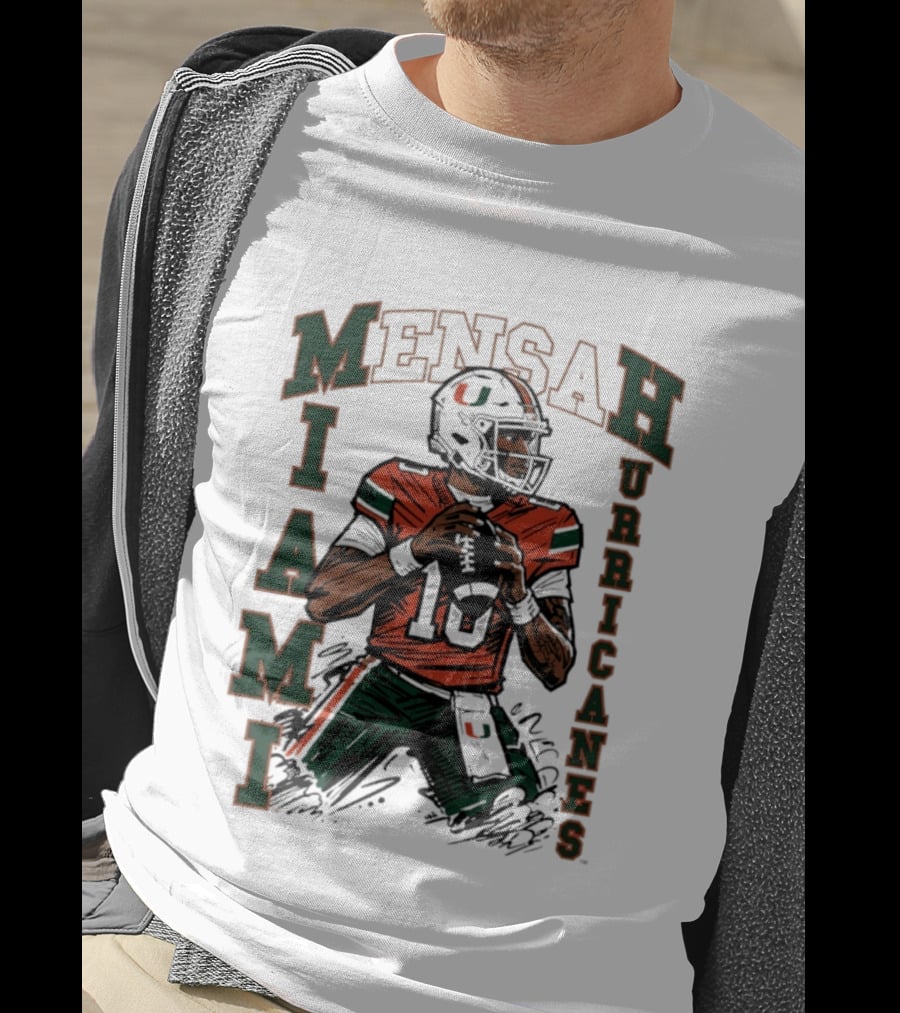 Mensah Miami Hurricanes NCAA Football Player 18 T-Shirt