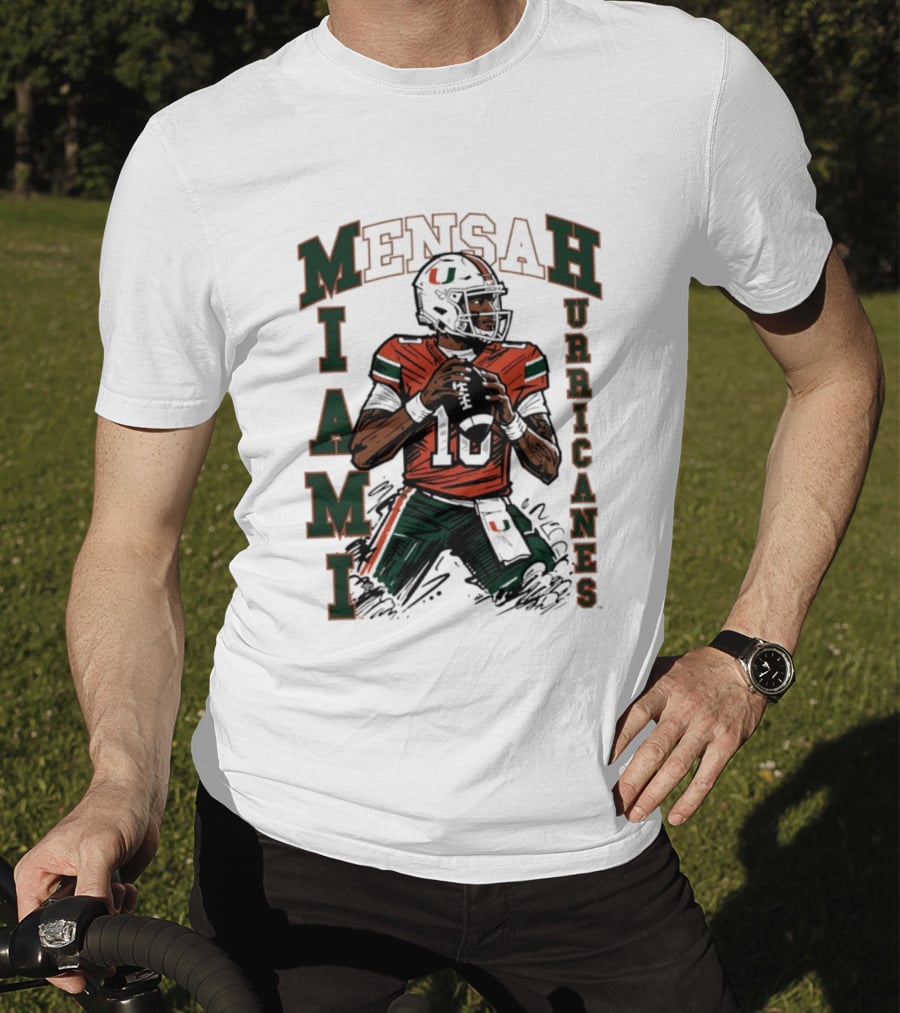 Mensah Miami Hurricanes NCAA Football Player 18 T-Shirt