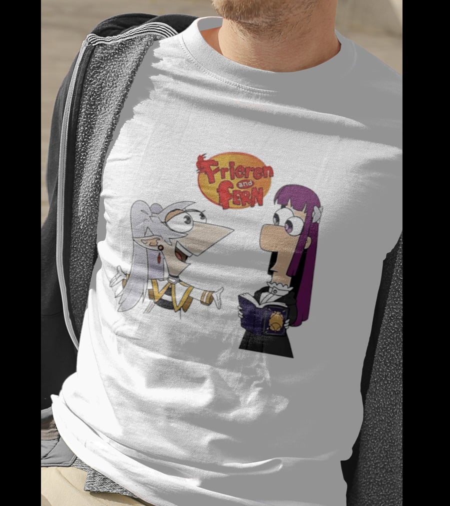 Frieren And Fern Phineas And Ferb Crossover Beyond Journey's End T-Shirt
