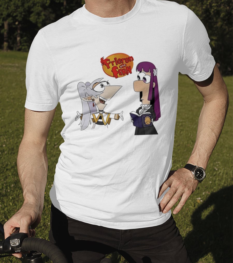 Frieren And Fern Phineas And Ferb Crossover Beyond Journey's End T-Shirt