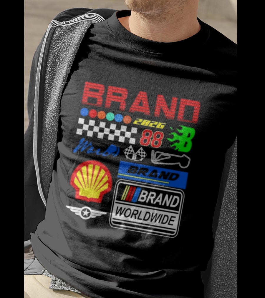 Brand 88 Worldwide Racing Motorsport Checkered Shell 2026 T-Shirt
