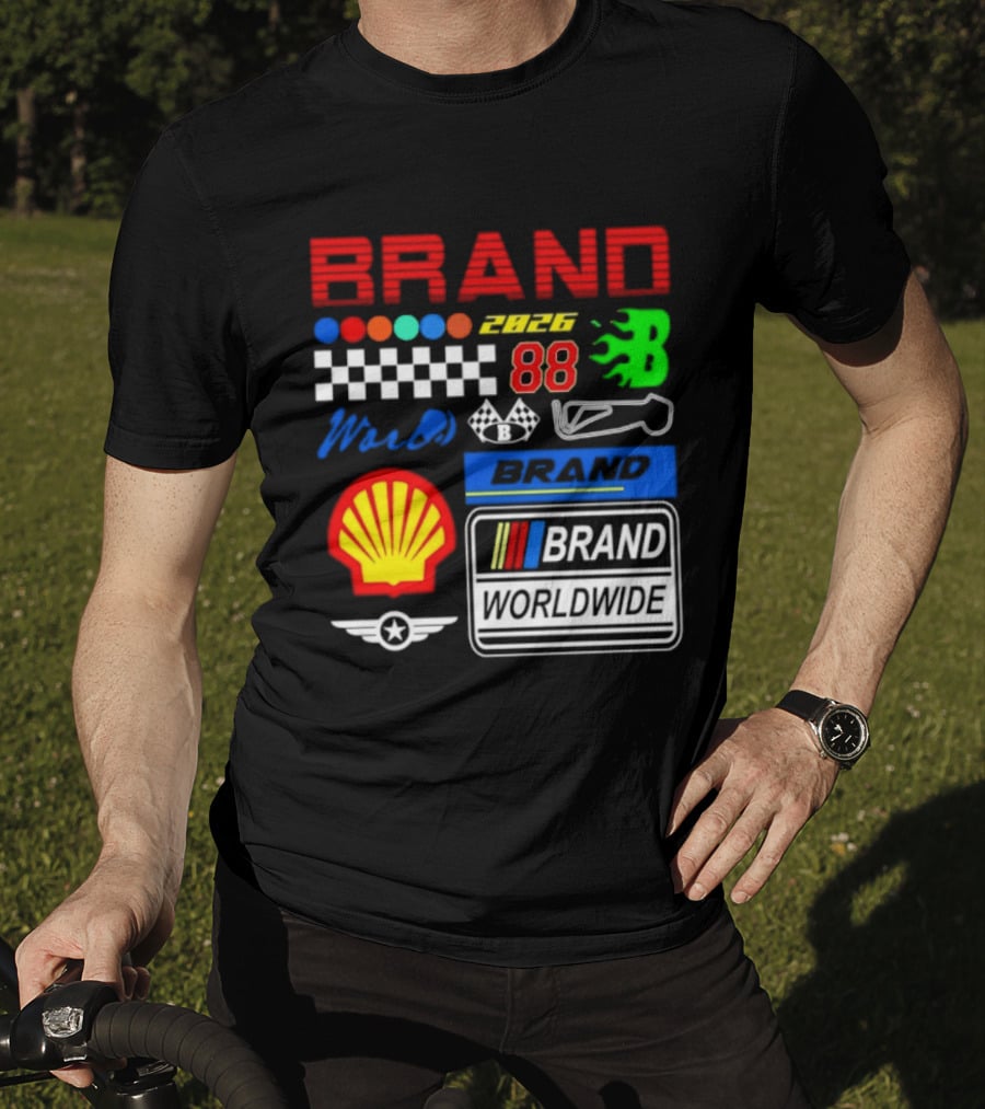 Brand 88 Worldwide Racing Motorsport Checkered Shell 2026 T-Shirt