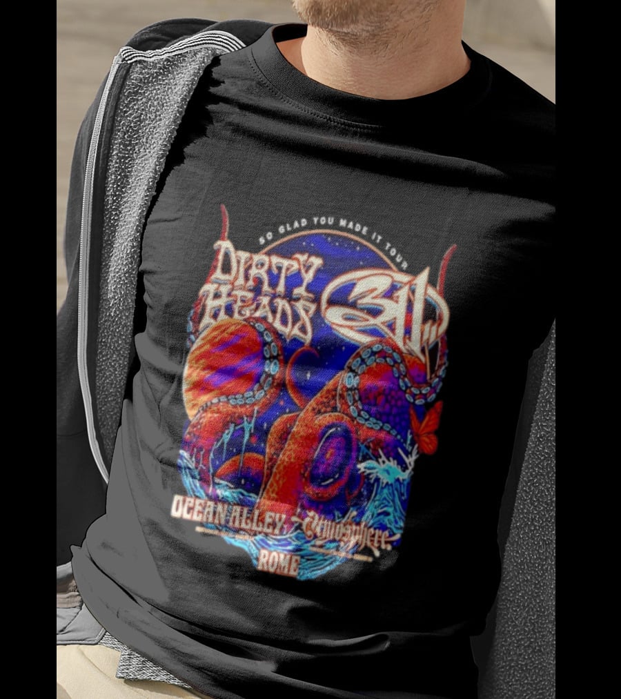 Dirty Heads 311 So Glad You Made It Tour Ocean Alley Atmosphere Rome Octopus T-Shirt