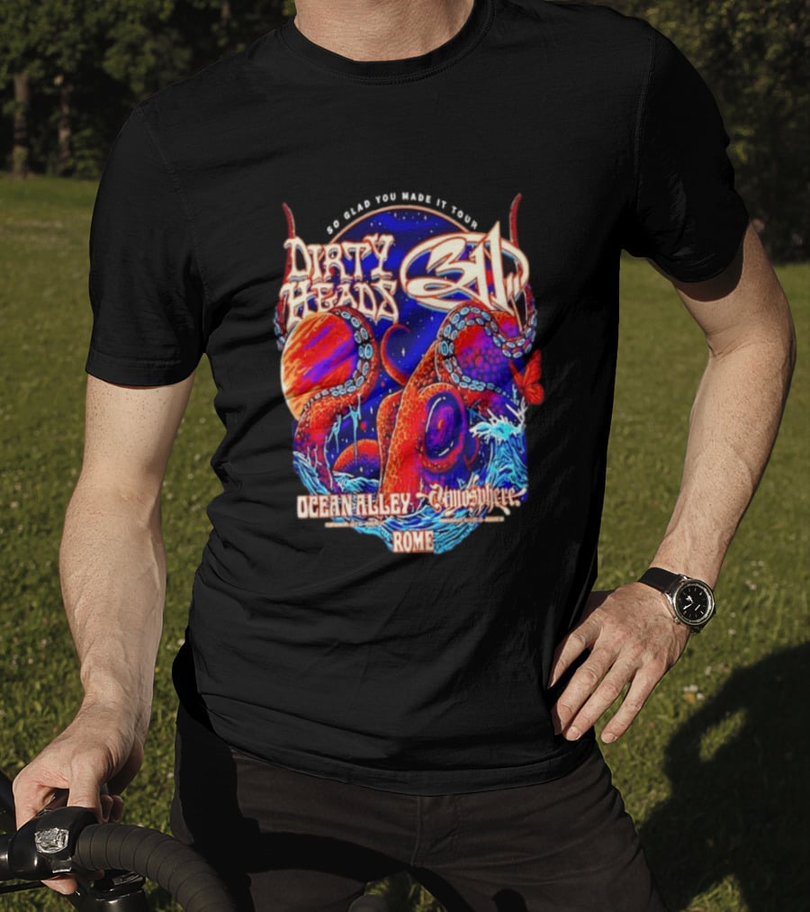 Dirty Heads 311 So Glad You Made It Tour Ocean Alley Atmosphere Rome Octopus T-Shirt