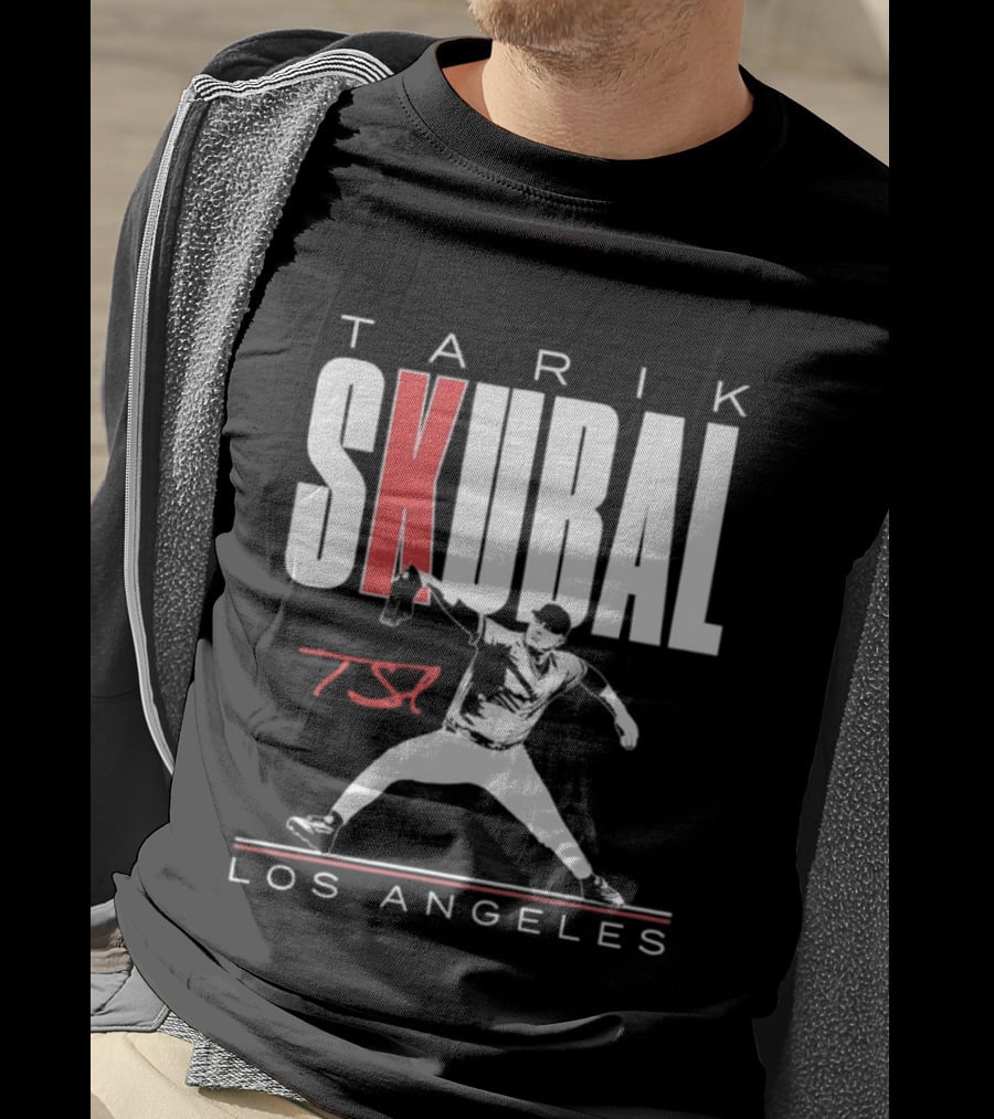 Tarik Skubal 37 Los Angeles Dodgers Baseball Player T-Shirt