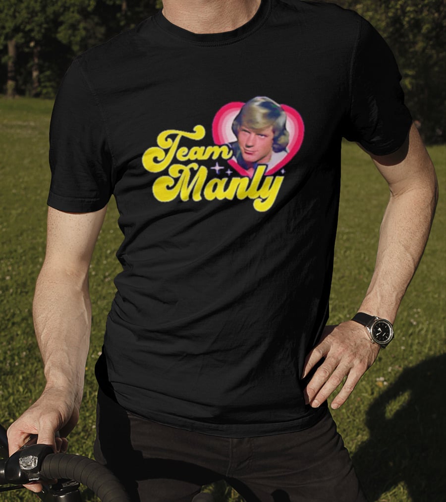 Team Manly Bobby Sherman Retro Heart T-Shirt