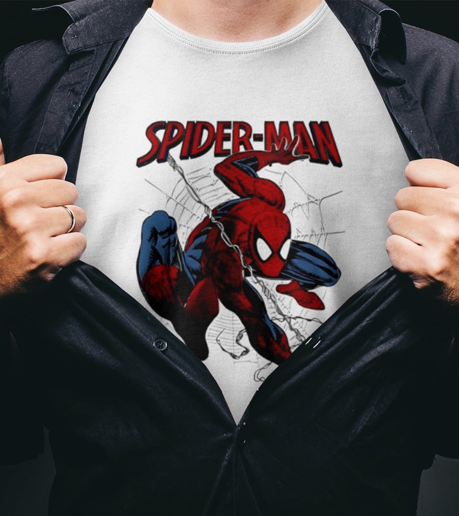 SPIDER MAN Marvel Superhero Man Spider Peter Parker Web Slinger T-Shirt