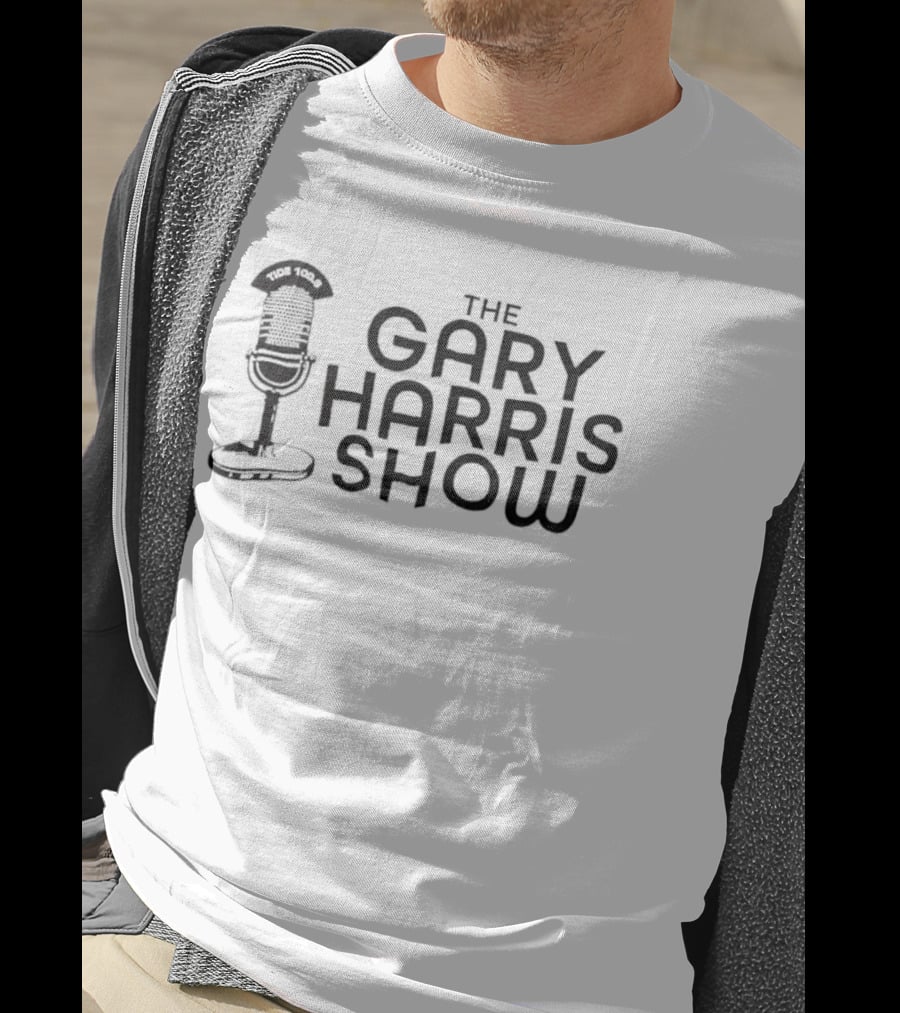 The Gary Harris Show Tide 100.9 Microphone T-Shirt