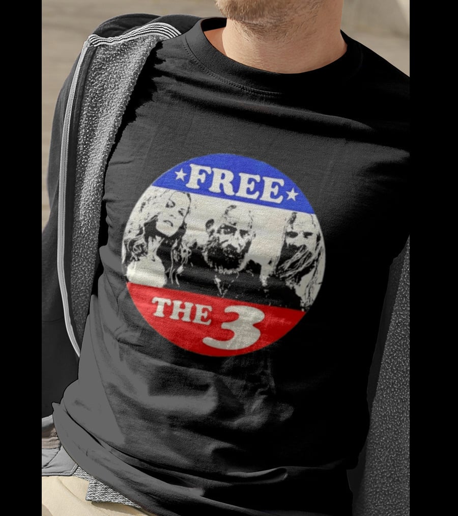Rob Zombie Free The 3 From Hell Horror Movie T-Shirt