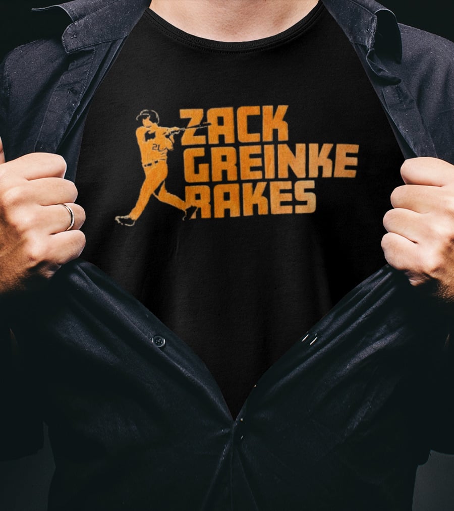 Zack Greinke Rakes Houston Astros Baseball Legend T-Shirt