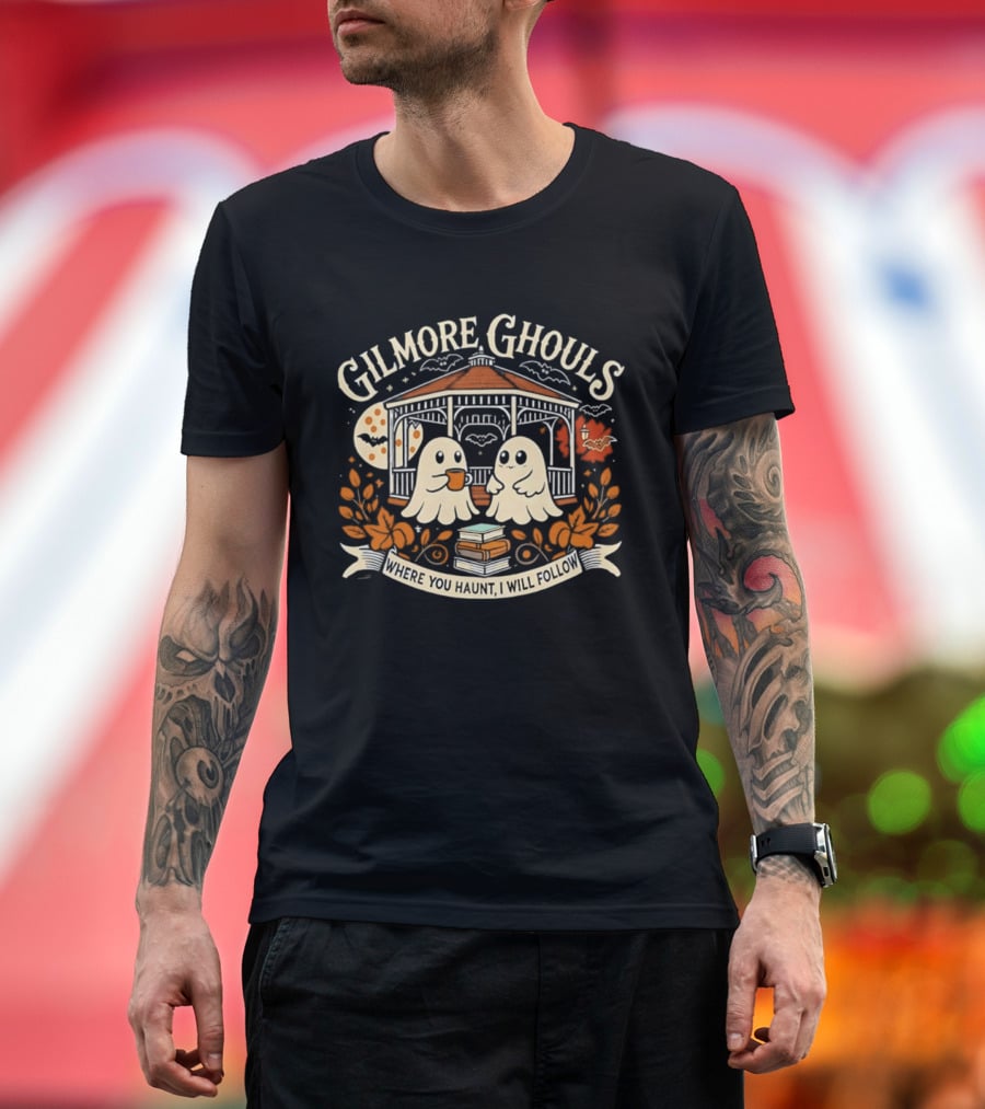 Gilmore Ghouls Where You Haunt I Will Follow Coffee Ghosts Halloween T-Shirt