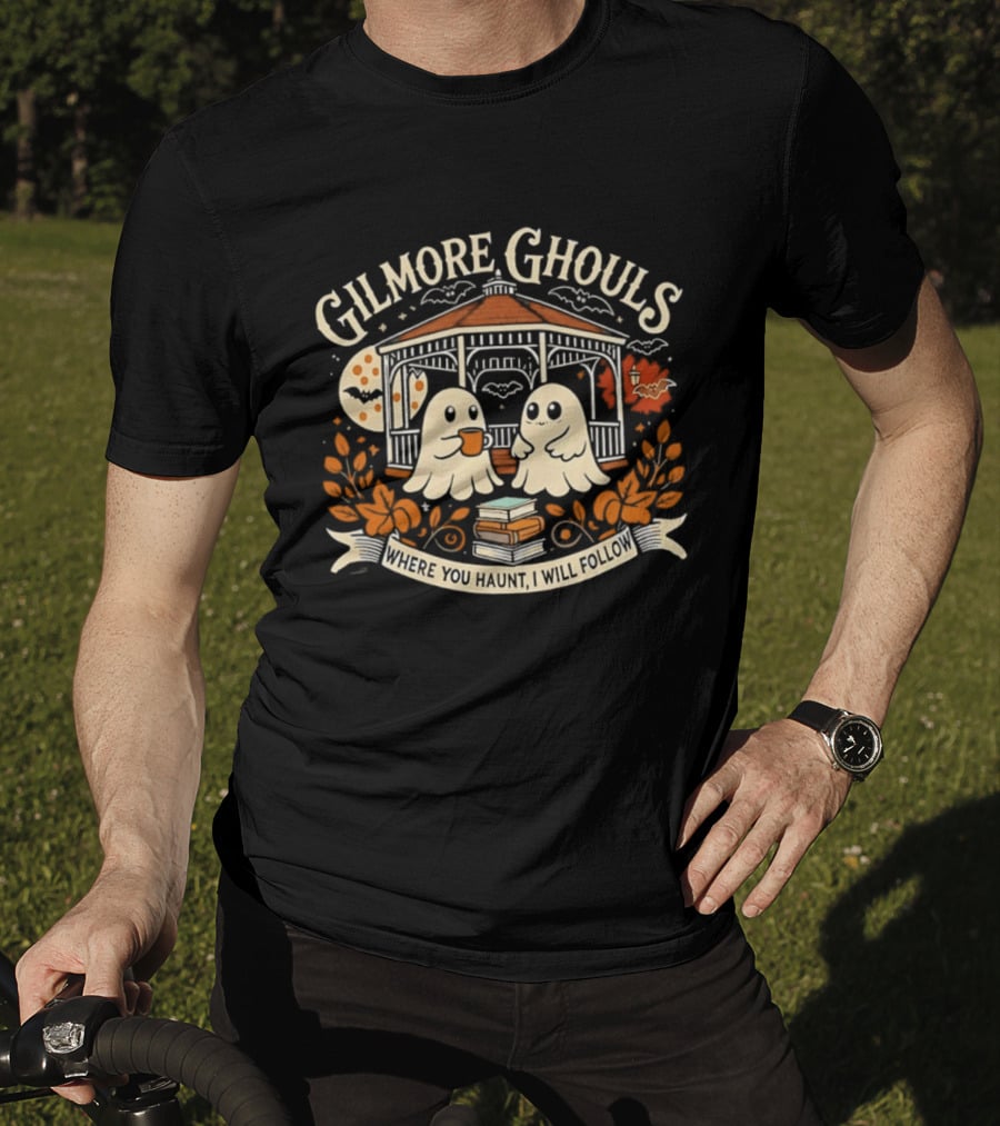 Gilmore Ghouls Where You Haunt I Will Follow Coffee Ghosts Halloween T-Shirt