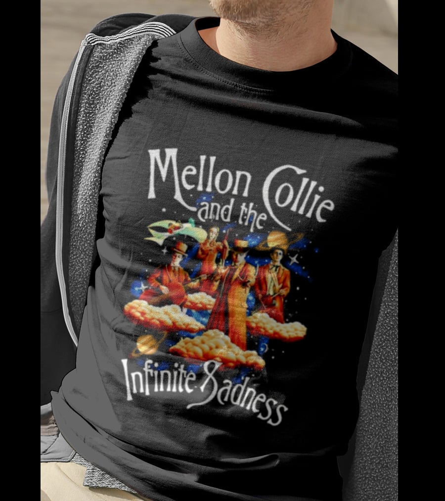 Mellon Collie And The Infinite Sadness Band Members With Surreal Clouds And Vibrant Splashes T-Shirt