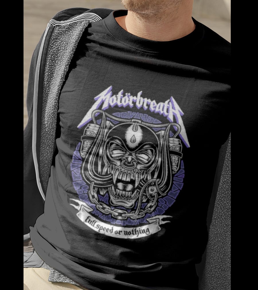 Motorbreath Full Speed Or Nothing Fanged Monster T-Shirt