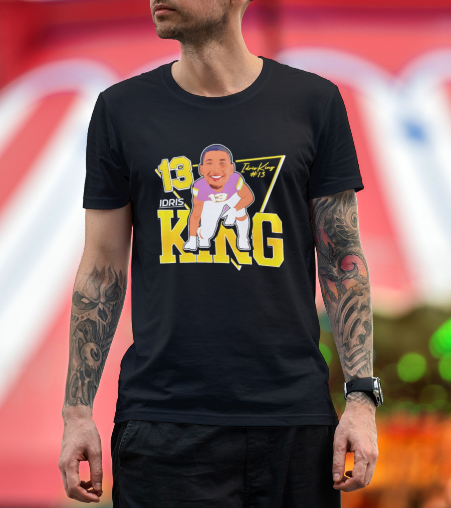 Idris King 13 Tennessee Tech Football Caricature T-Shirt