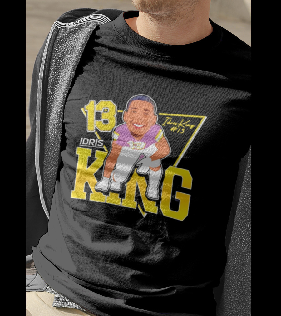 Idris King 13 Tennessee Tech Football Caricature T-Shirt