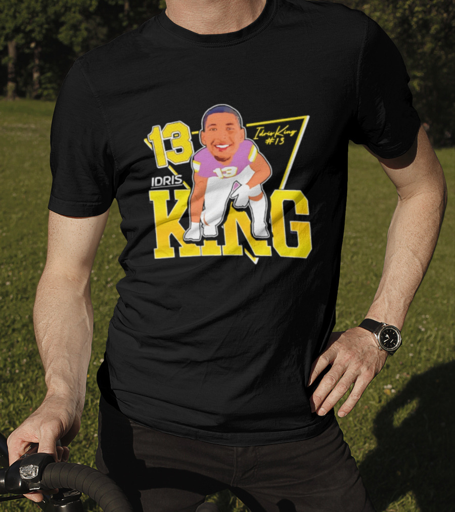 Idris King 13 Tennessee Tech Football Caricature T-Shirt