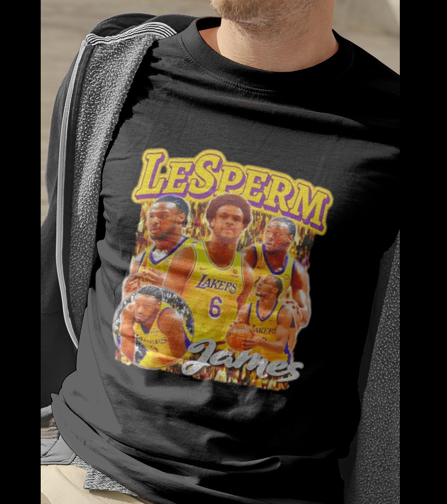 LeSperm James Lakers 90s Bootleg T-Shirt