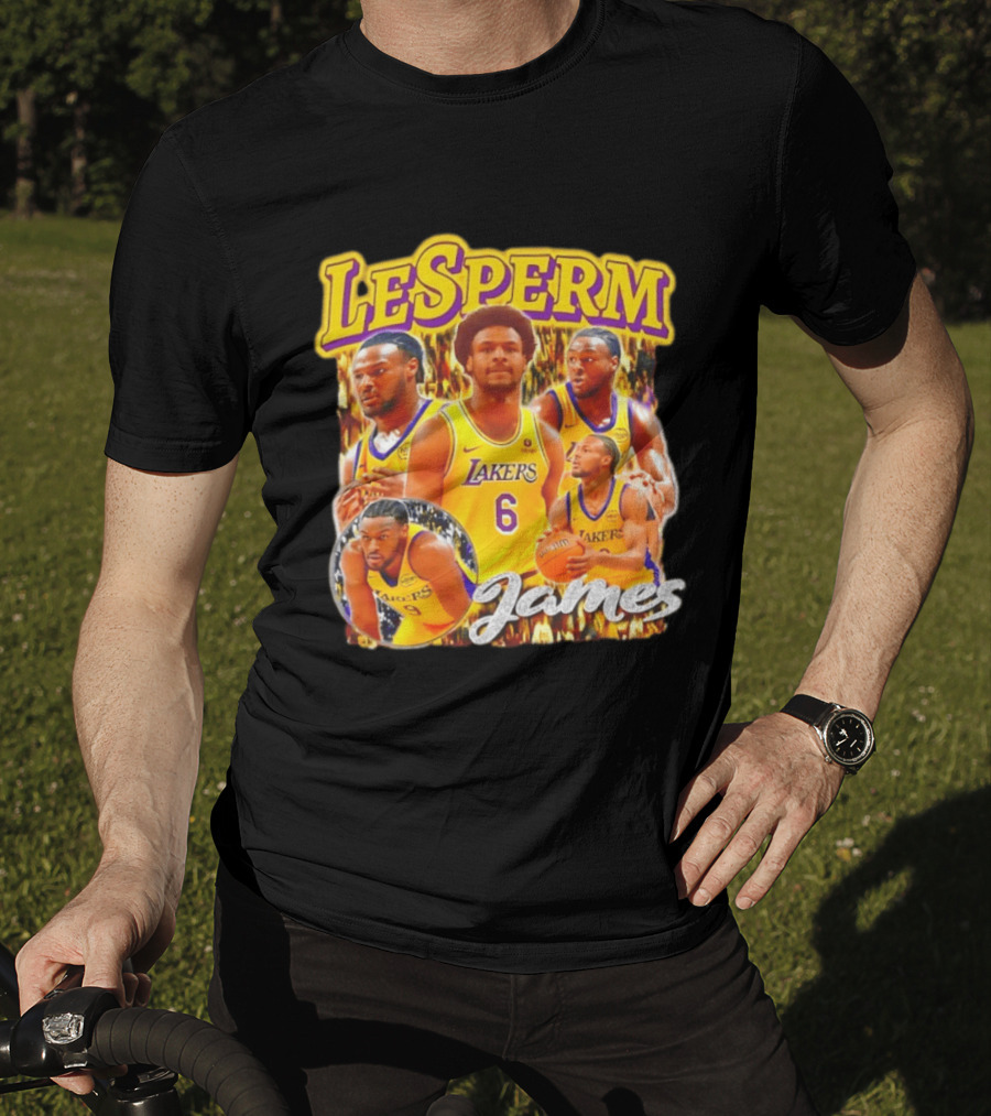 LeSperm James Lakers 90s Bootleg T-Shirt
