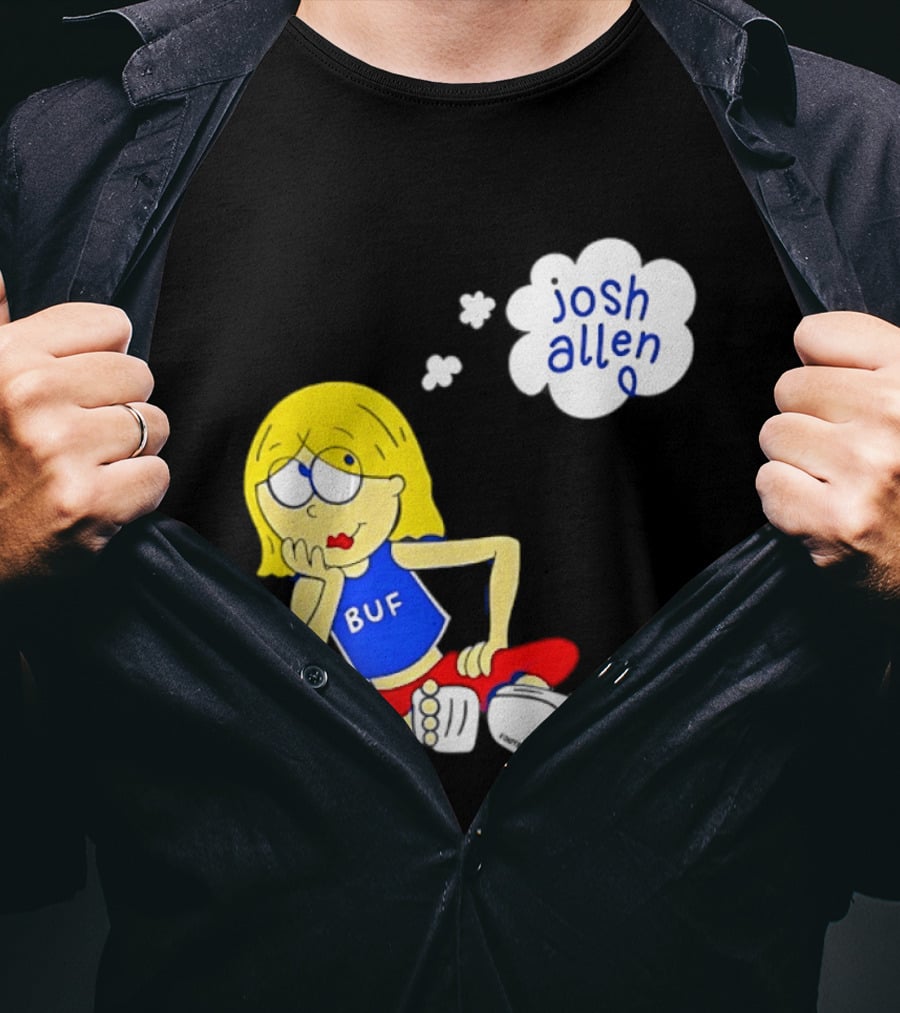 BUF Girl Thinking About Josh Allen Buffalo Bills T-Shirt