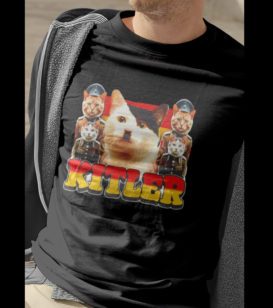 Kitler Meme Cat With German Flag And Cats In Uniforms T-Shirt