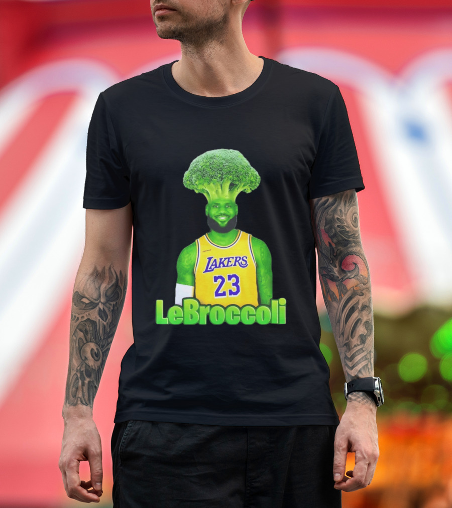 LeBron James Los Angeles Lakers LeBroccoli Lebron 23 NBA Basketball T-Shirt