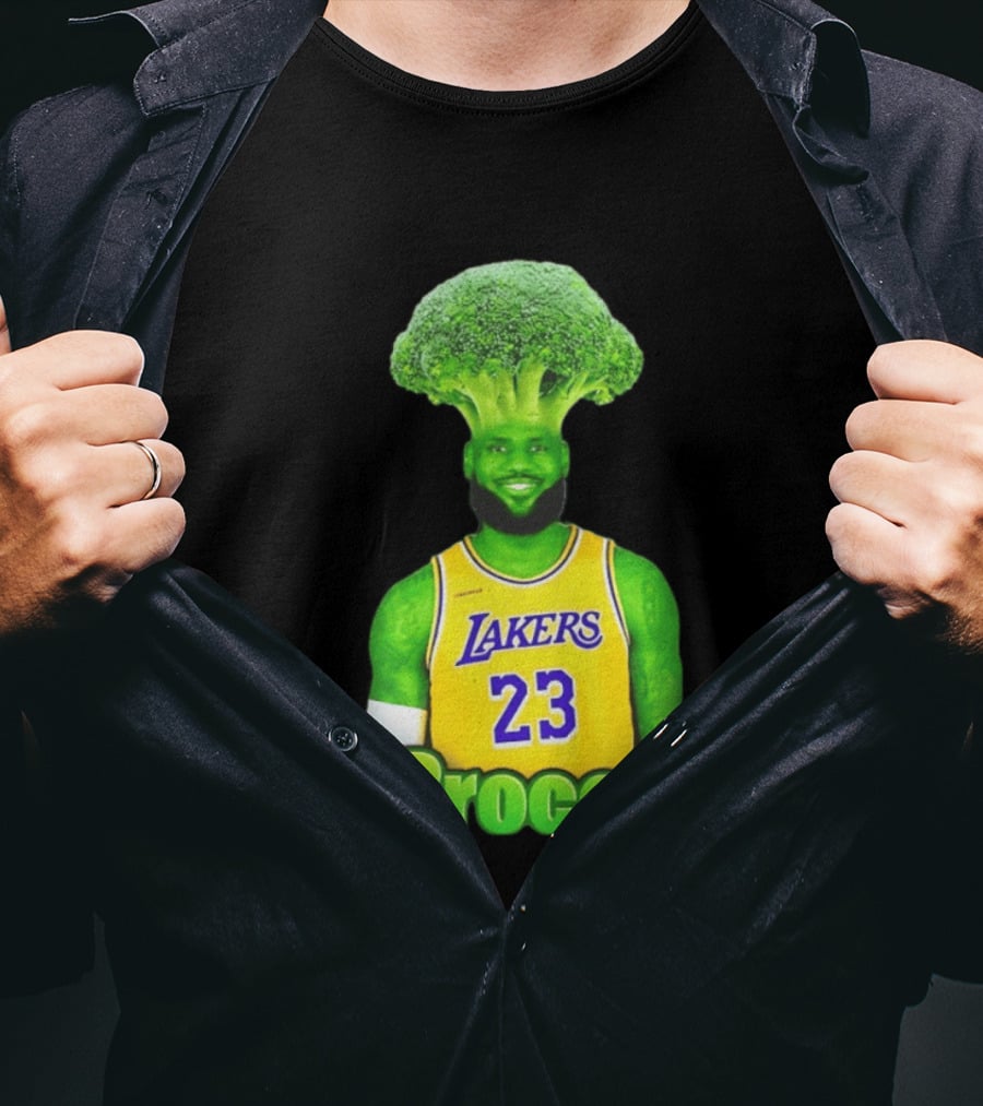 LeBron James Los Angeles Lakers LeBroccoli Lebron 23 NBA Basketball T-Shirt