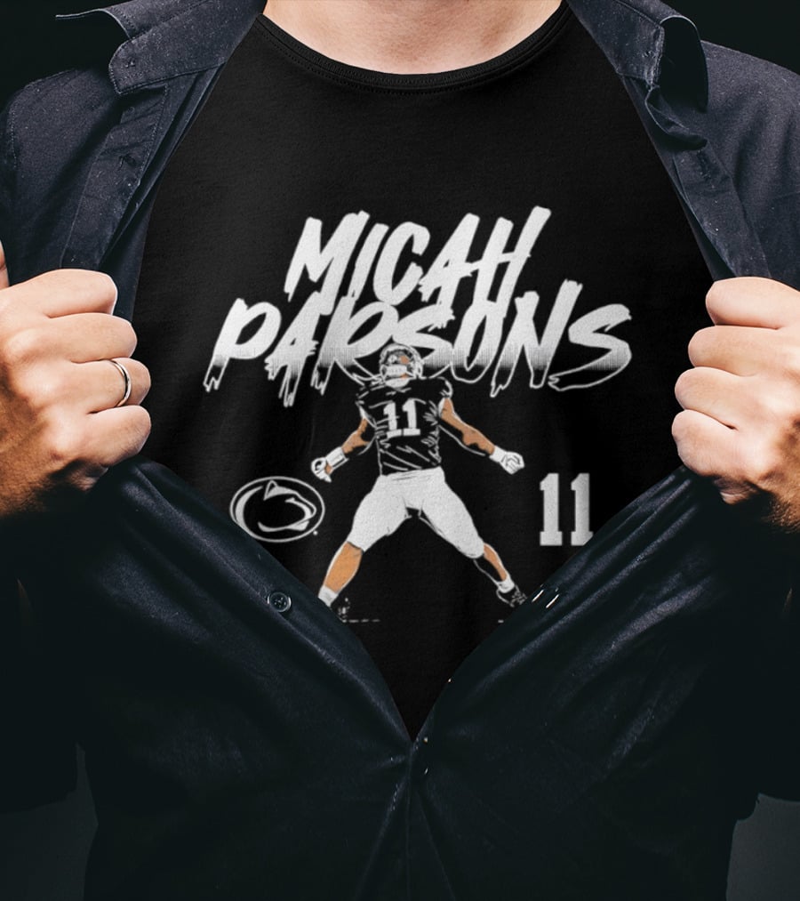 Micah Parsons 11 Penn State Football NCAA 2026 Star Pose T-Shirt