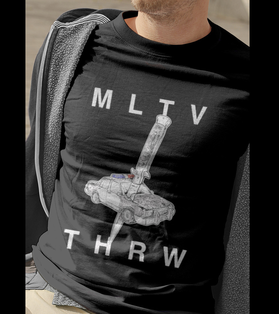 MLTV THRW Police Car Knife Punk T-Shirt