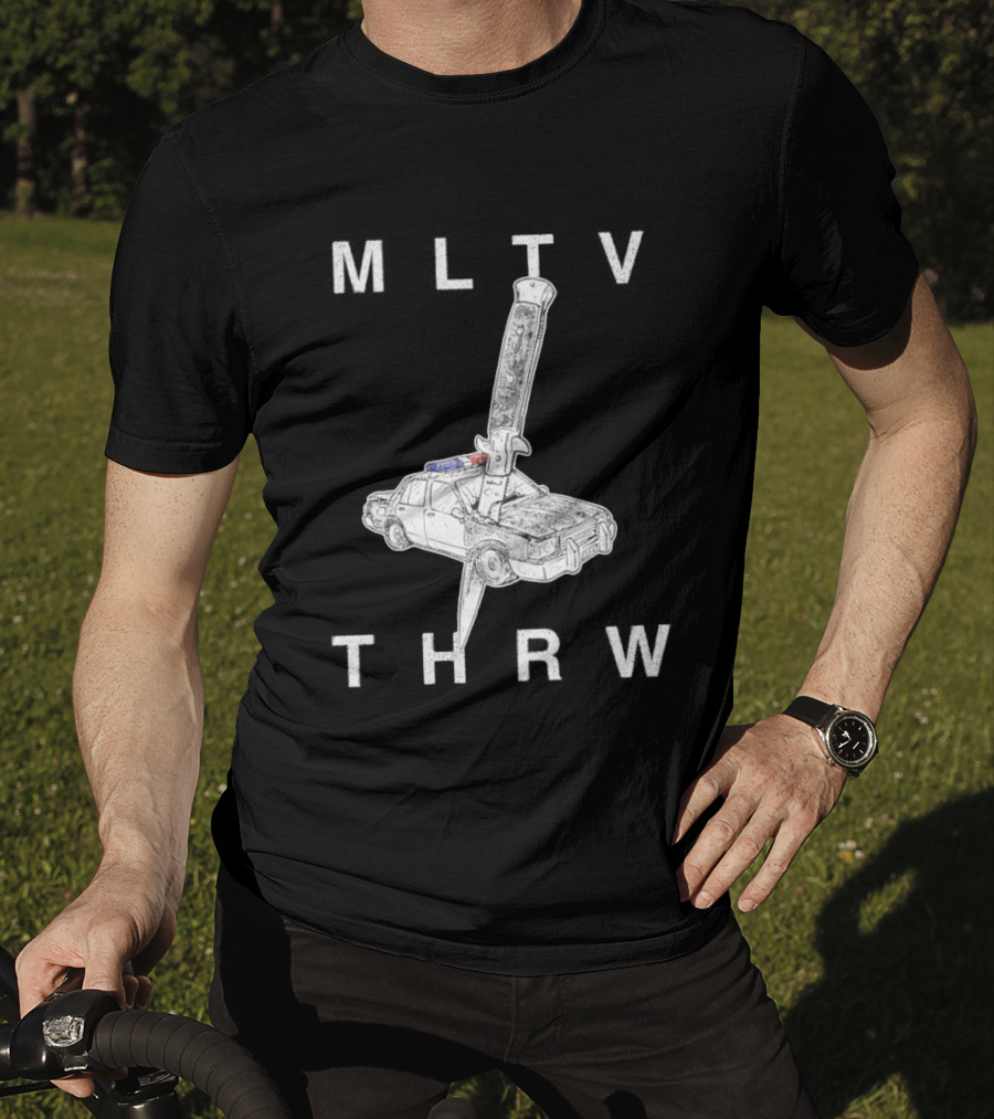MLTV THRW Police Car Knife Punk T-Shirt