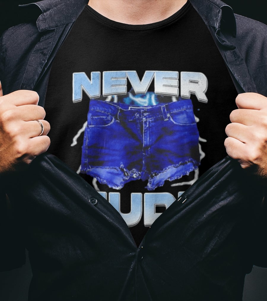 Never Nude Tobias Funke Denim Shorts Meme T-Shirt