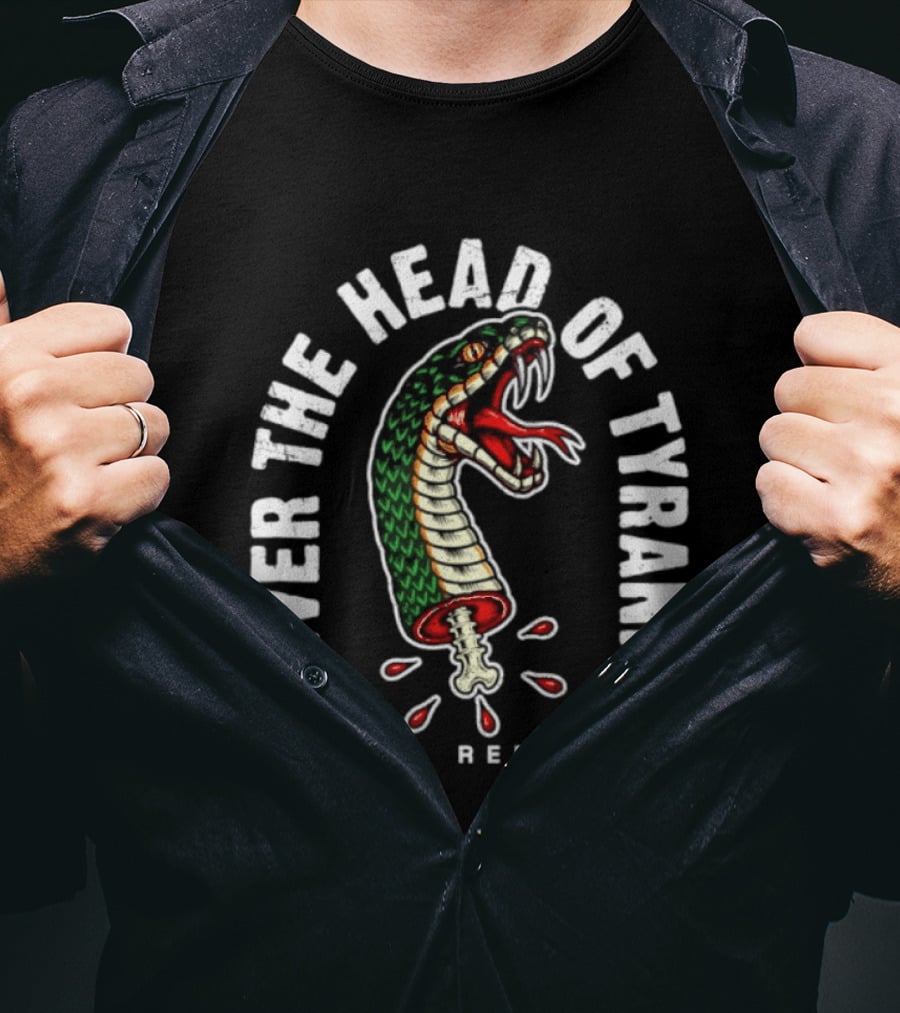Sever The Head Of Tyranny Shield Republic Snake T-Shirt