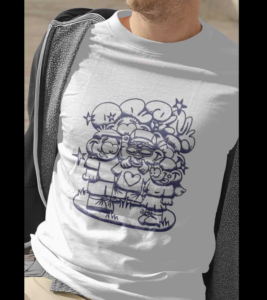 5 Ans En Famille Amis Dessin Célébration T-Shirt
