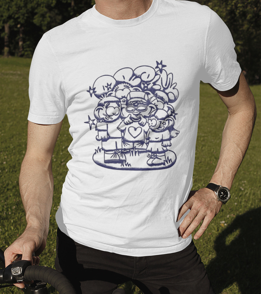 5 Ans En Famille Amis Dessin Célébration T-Shirt